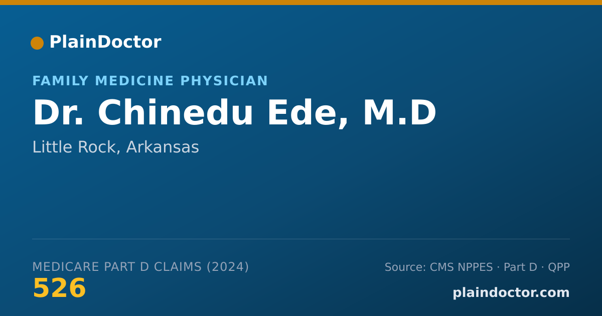Shareable card for Chinedu Ede, M.D - Family Medicine Physician, Little Rock, AR