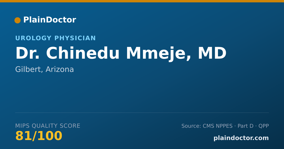 Shareable card for Chinedu Mmeje, MD - Urology Physician, Gilbert, AZ