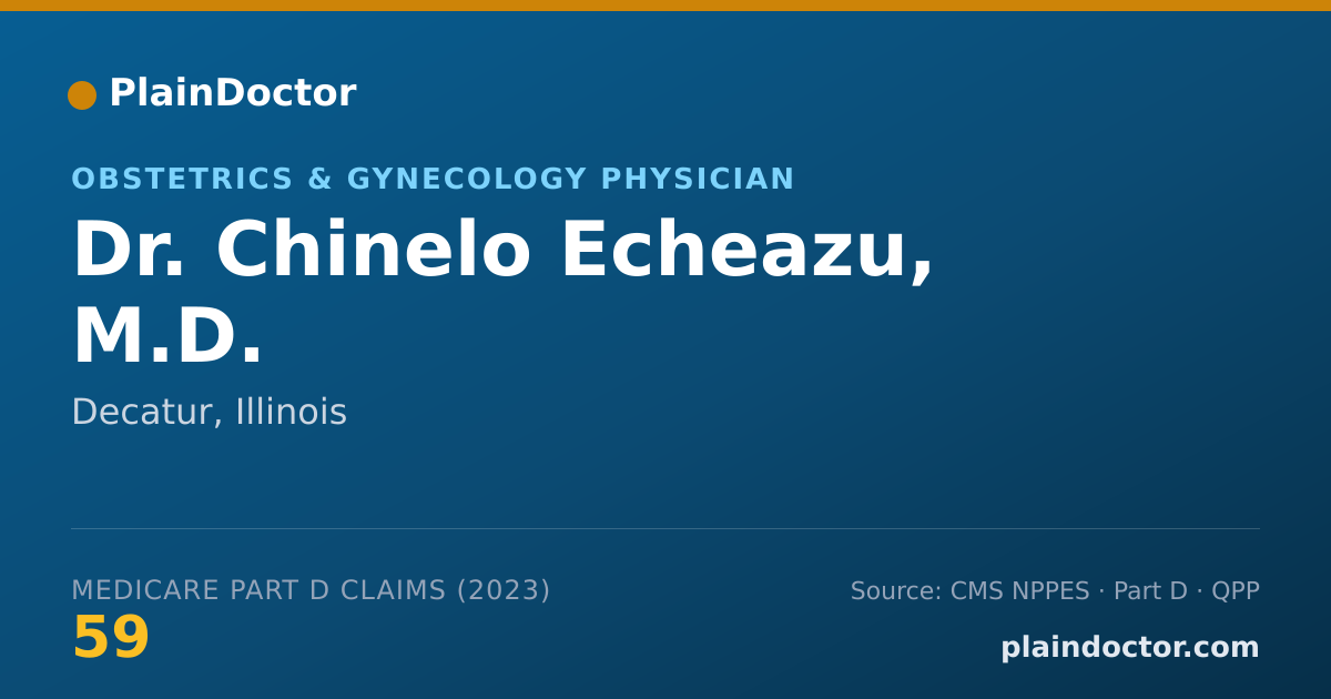 Shareable card for Chinelo Echeazu, M.D. - Obstetrics & Gynecology Physician, Decatur, IL