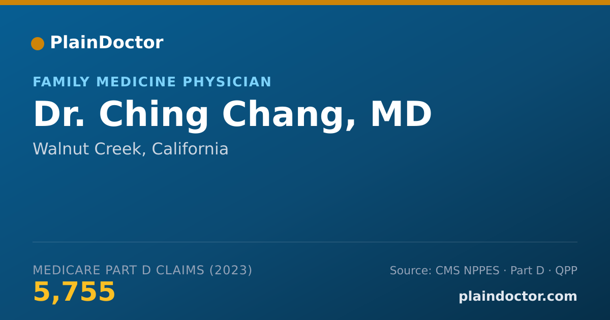 Shareable card for Ching Chang, MD - Family Medicine Physician, Walnut Creek, CA