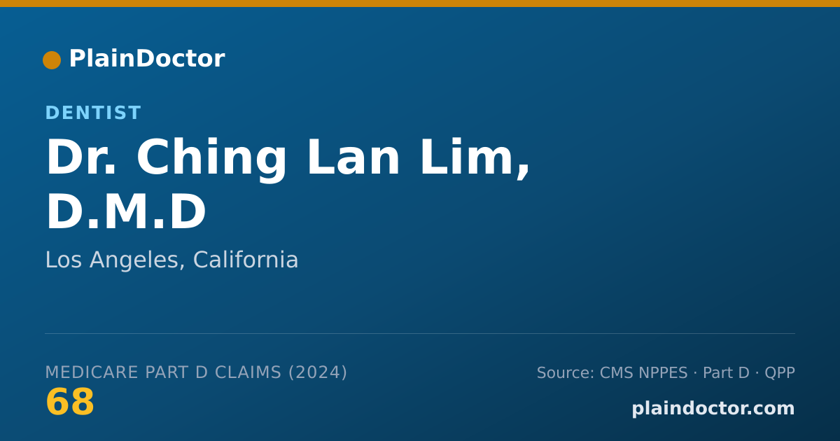 Shareable card for Ching Lan Lim, D.M.D - Dentist, Los Angeles, CA