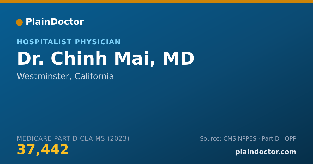 Shareable card for Chinh Mai, MD - Hospitalist Physician, Westminster, CA