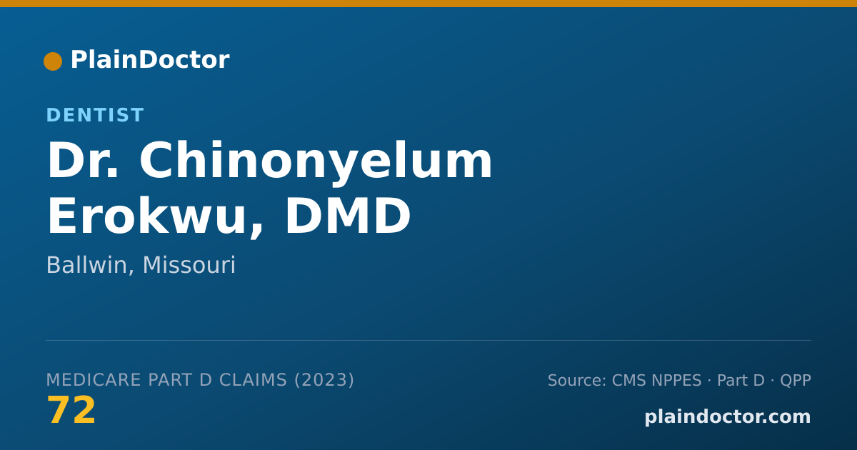 Shareable card for Chinonyelum Erokwu, DMD - Dentist, Ballwin, MO