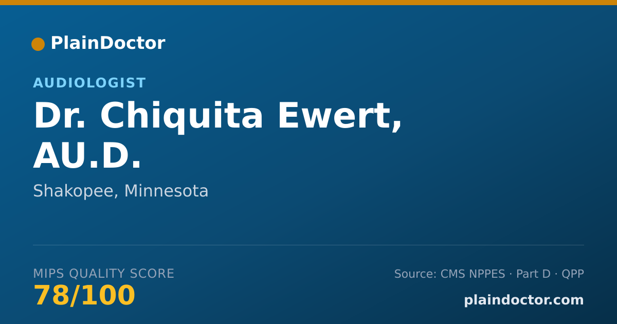 Shareable card for Chiquita Ewert, AU.D. - Audiologist, Shakopee, MN