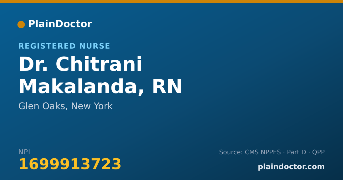 Shareable card for Chitrani Makalanda, RN - Registered Nurse, Glen Oaks, NY