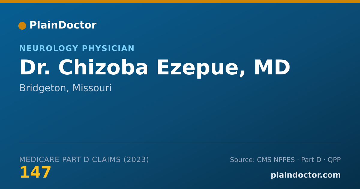 Shareable card for Chizoba Ezepue, MD - Neurology Physician, Bridgeton, MO