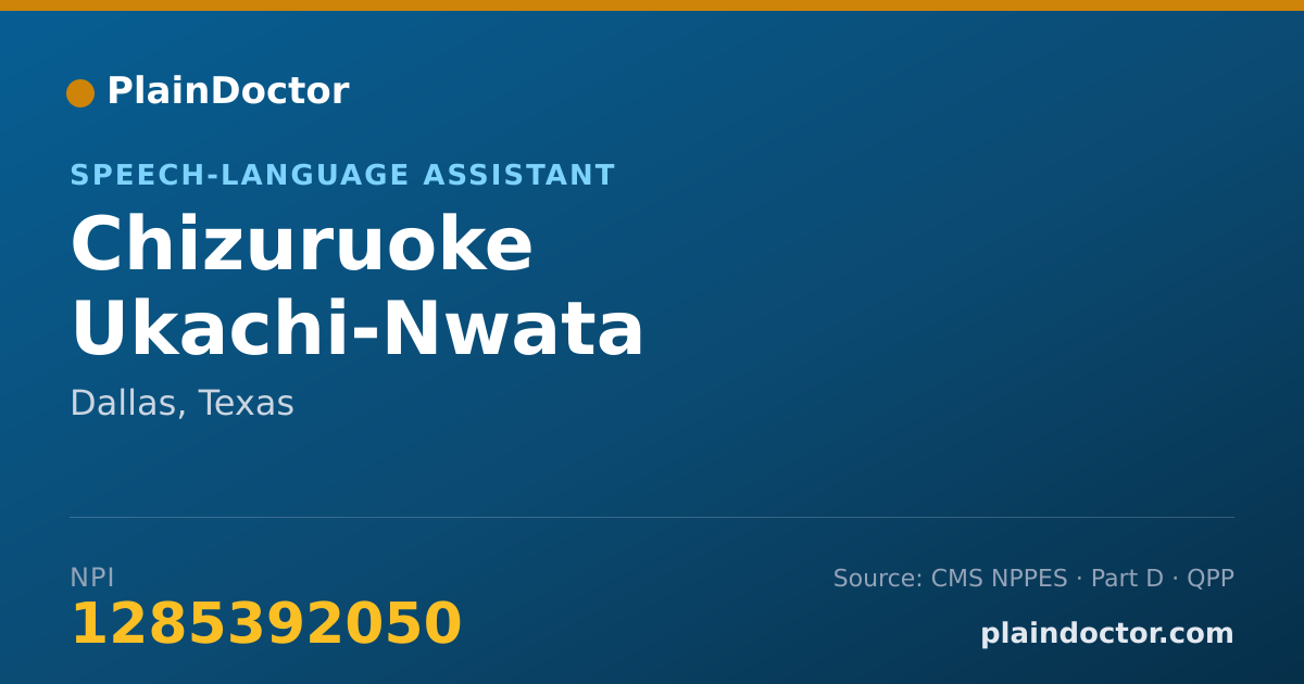 Shareable card for Chizuruoke Ukachi-Nwata - Speech-Language Assistant, Dallas, TX