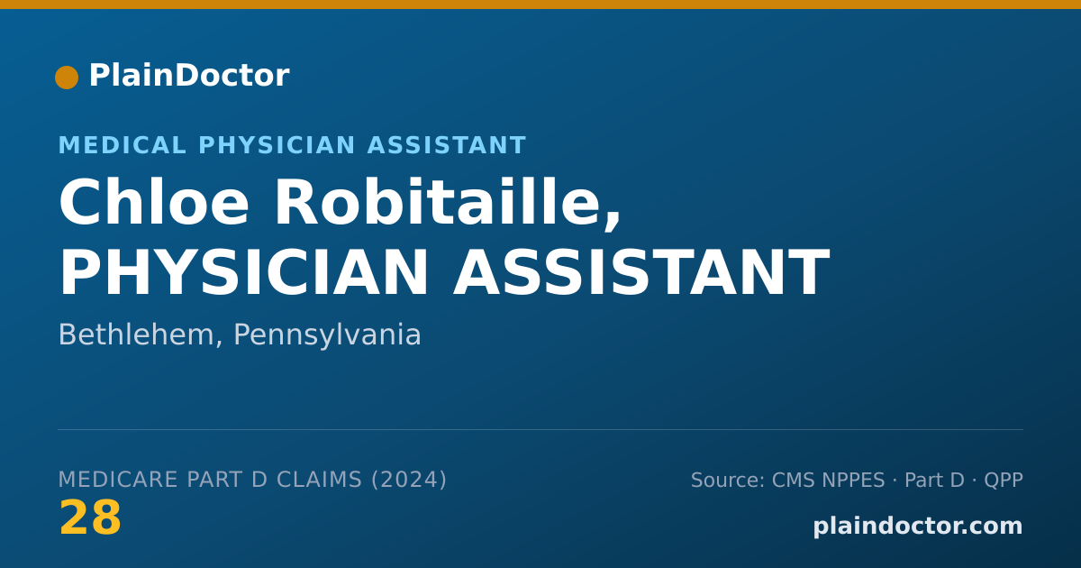 Shareable card for Chloe Robitaille, PHYSICIAN ASSISTANT - Physician Assistant, Bethlehem, PA