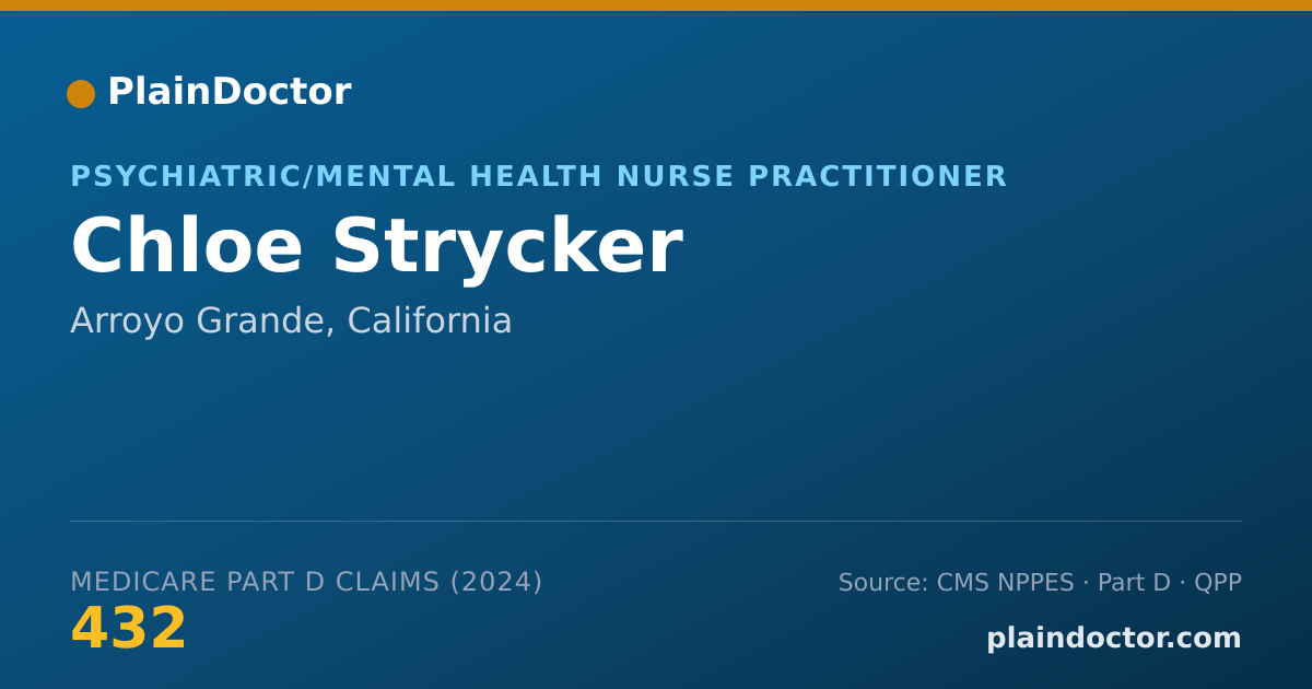 Shareable card for Chloe Strycker - Psychiatric/Mental Health Nurse Practitioner, Arroyo Grande, CA