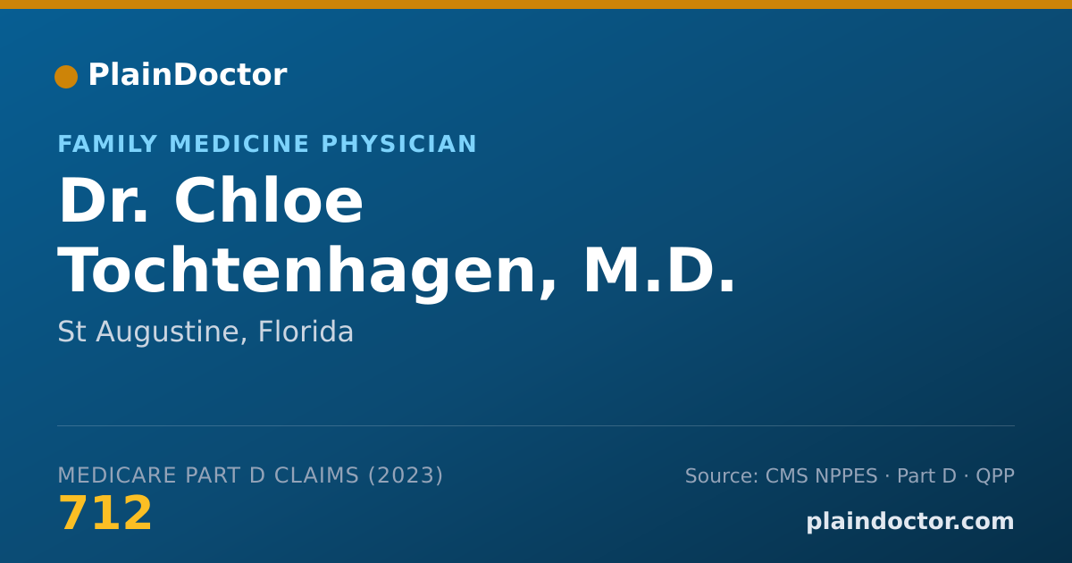 Shareable card for Chloe Tochtenhagen, M.D. - Family Medicine Physician, St Augustine, FL