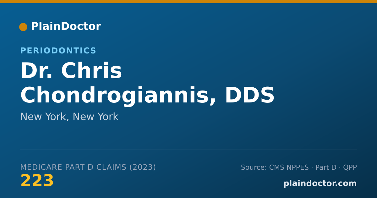 Shareable card for Chris Chondrogiannis, DDS - Periodontics, New York, NY