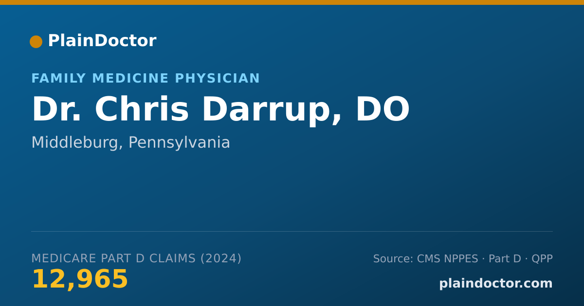 Shareable card for Chris Darrup, DO - Family Medicine Physician, Middleburg, PA