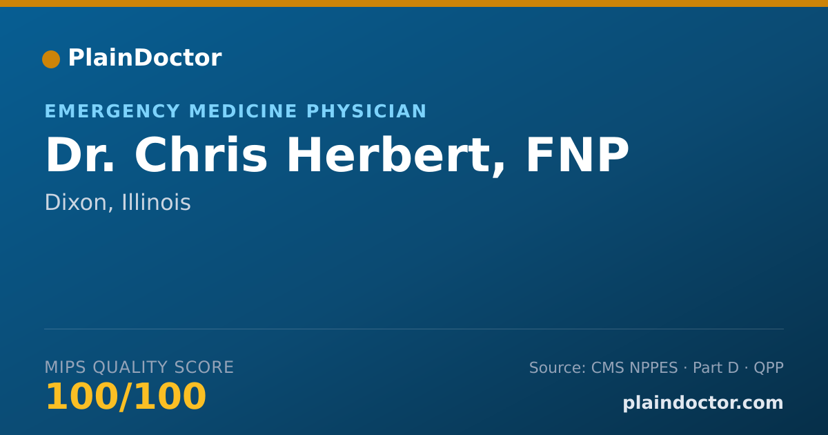 Shareable card for Chris Herbert, FNP - Emergency Medicine Physician, Dixon, IL
