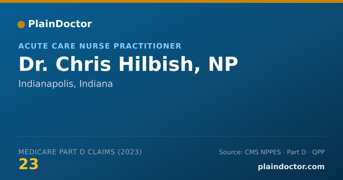 Shareable card for Chris Hilbish, NP - Acute Care Nurse Practitioner, Indianapolis, IN