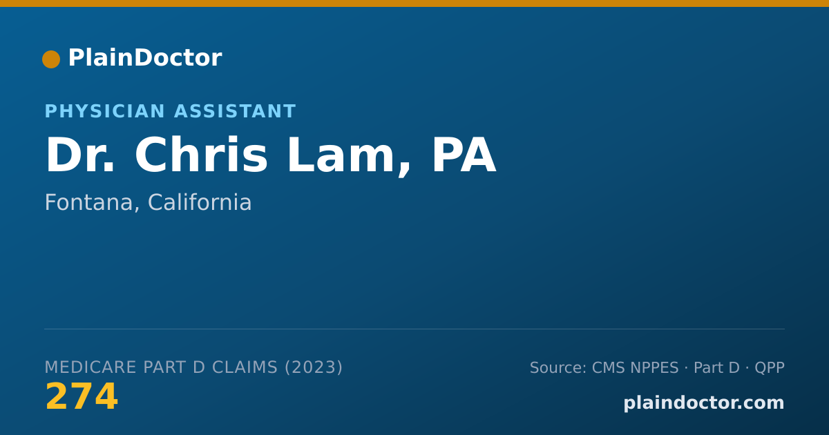 Shareable card for Chris Lam, PA - Physician Assistant, Fontana, CA