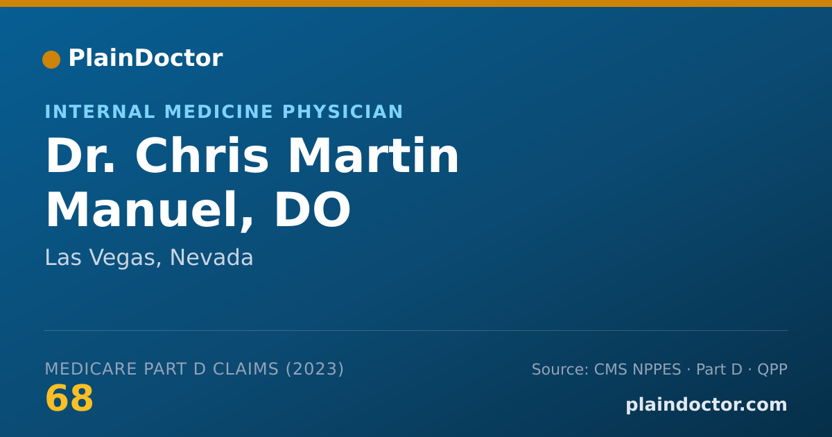 Shareable card for Chris Martin Manuel, DO - Internal Medicine Physician, Las Vegas, NV
