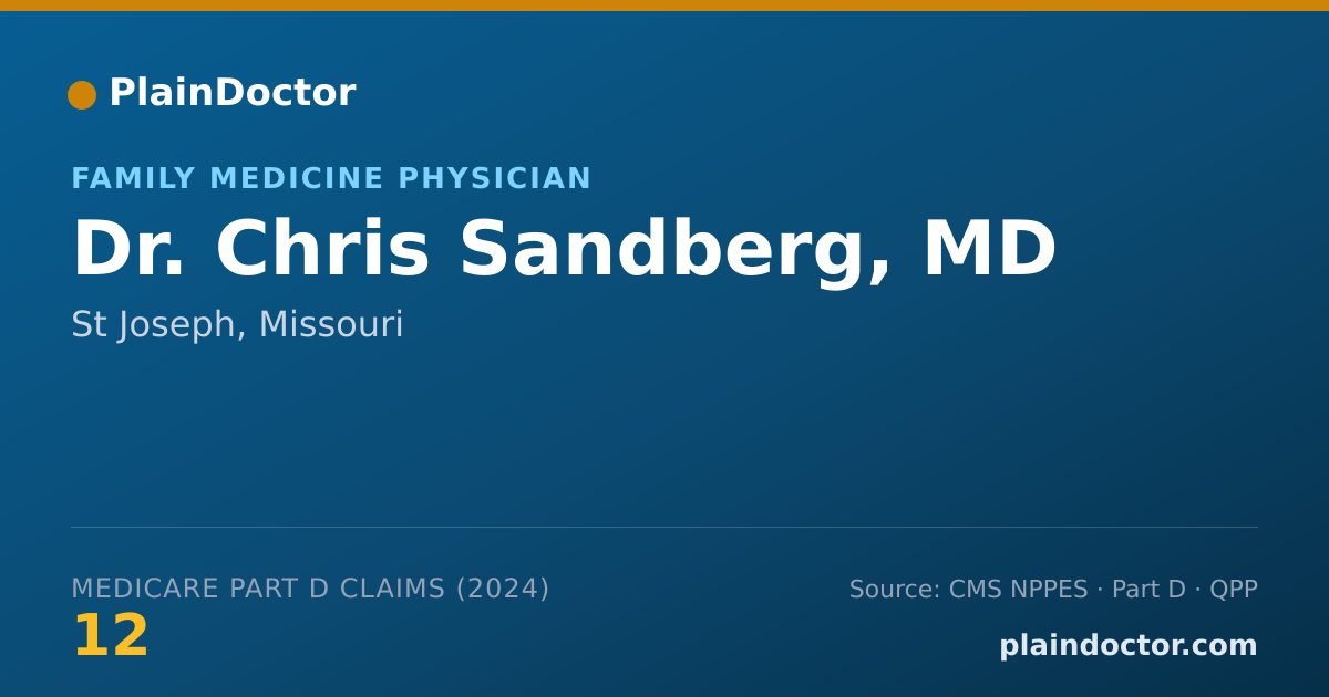 Shareable card for Chris Sandberg, MD - Family Medicine Physician, St Joseph, MO