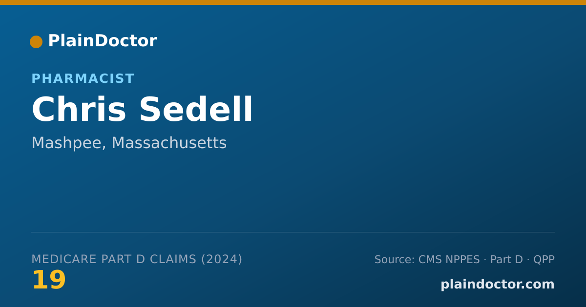 Shareable card for Chris Sedell - Pharmacist, Mashpee, MA