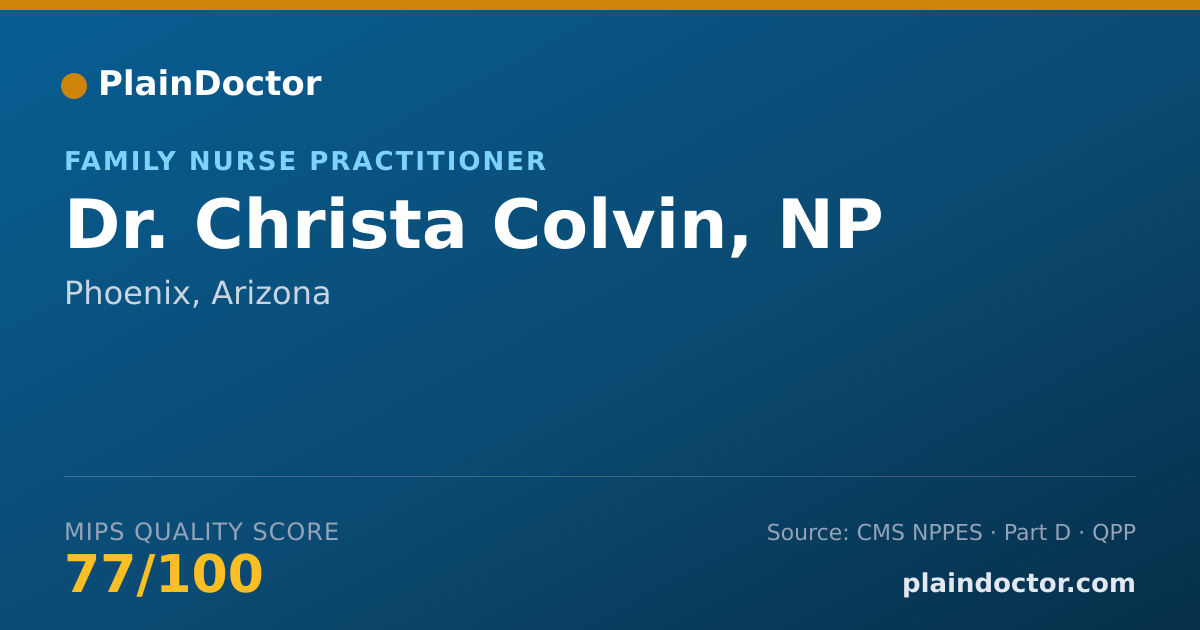 Shareable card for Christa Colvin, NP - Family Nurse Practitioner, Phoenix, AZ