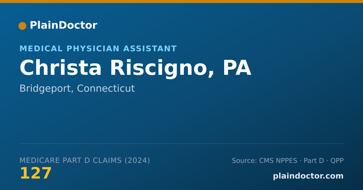 Shareable card for Christa Riscigno, PA - Physician Assistant, Bridgeport, CT