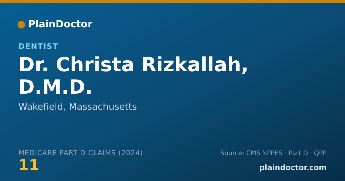 Shareable card for Christa Rizkallah, D.M.D. - Dentist, Wakefield, MA