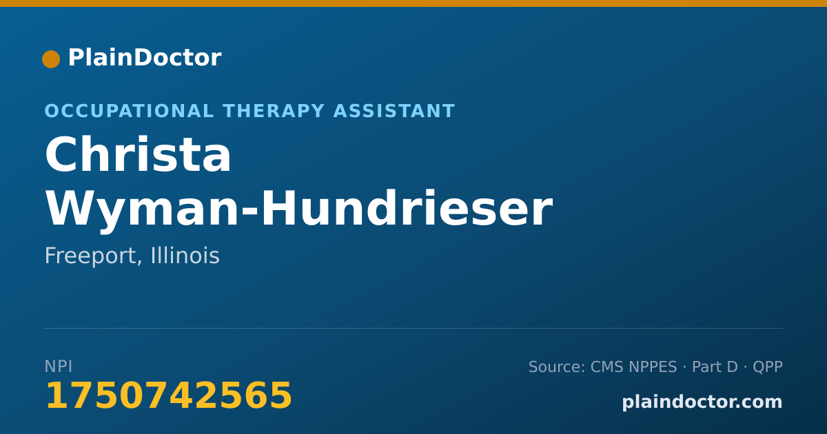 Shareable card for Christa Wyman-Hundrieser - Occupational Therapy Assistant, Freeport, IL