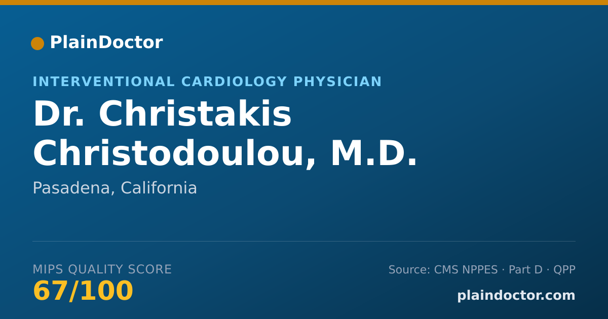 Shareable card for Christakis Christodoulou, M.D. - Interventional Cardiology Physician, Pasadena, CA