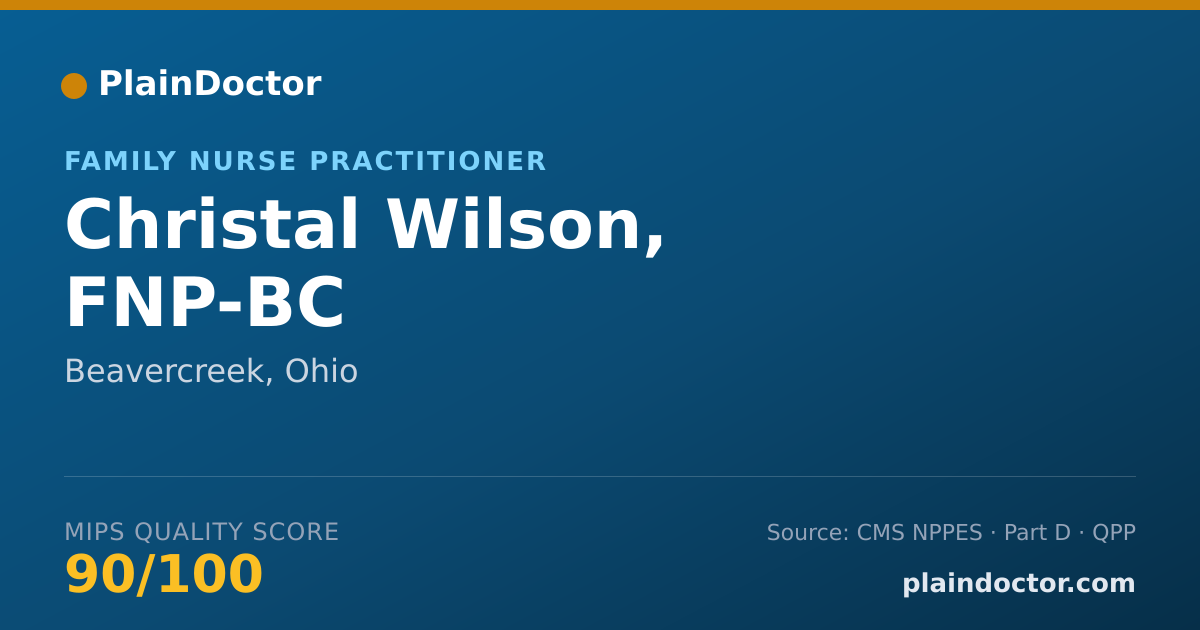 Shareable card for Christal Wilson, FNP-BC - Family Nurse Practitioner, Beavercreek, OH