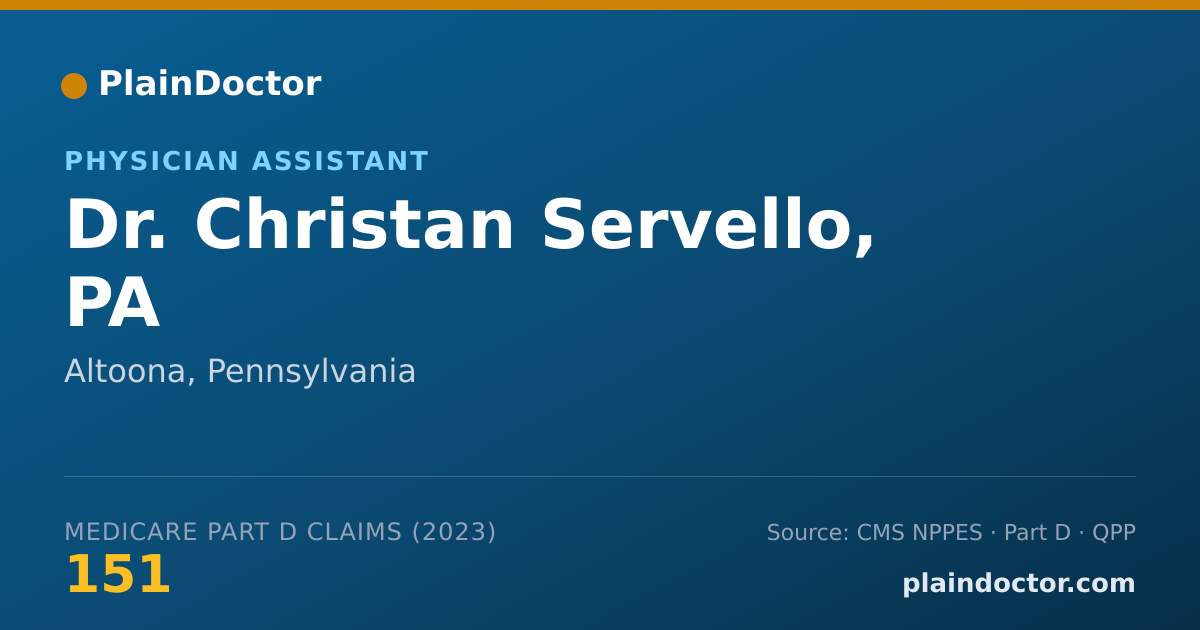 Shareable card for Christan Servello, PA - Physician Assistant, Altoona, PA