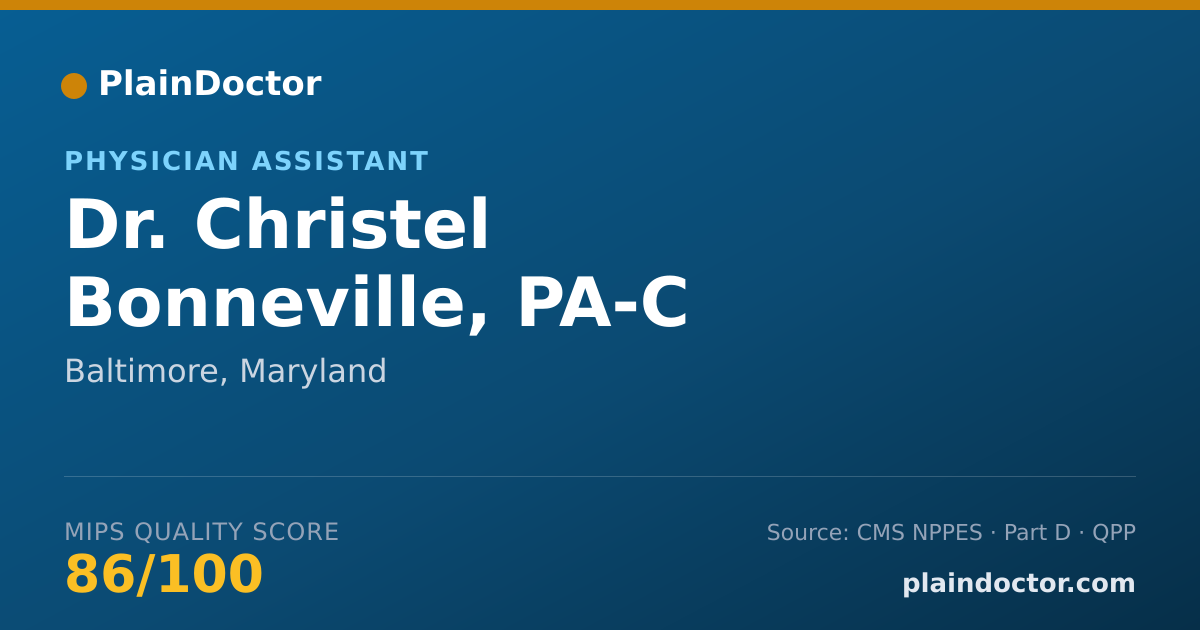 Shareable card for Christel Bonneville, PA-C - Physician Assistant, Baltimore, MD