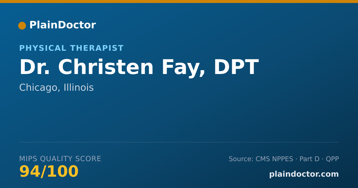 Shareable card for Christen Fay, DPT - Physical Therapist, Chicago, IL