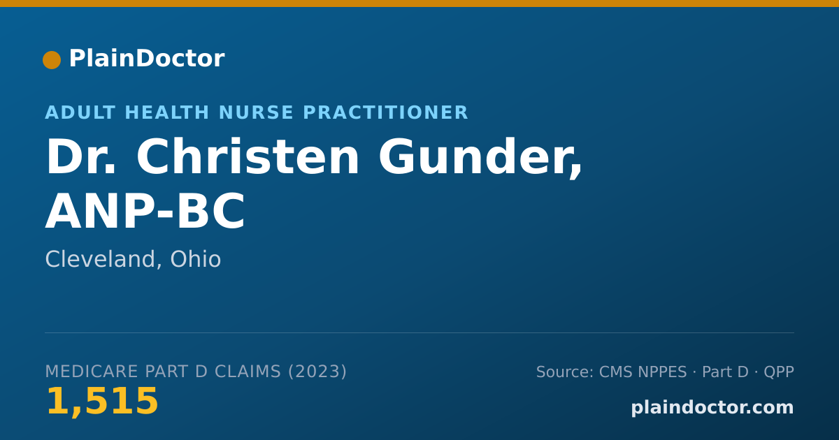 Shareable card for Christen Gunder, ANP-BC - Adult Health Nurse Practitioner, Cleveland, OH