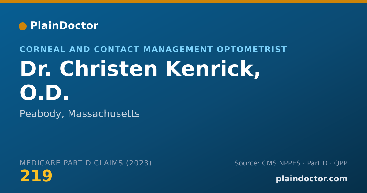 Shareable card for Christen Kenrick, O.D. - Corneal and Contact Management Optometrist, Peabody, MA