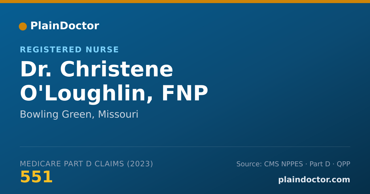 Shareable card for Christene O'Loughlin, FNP - Registered Nurse, Bowling Green, MO
