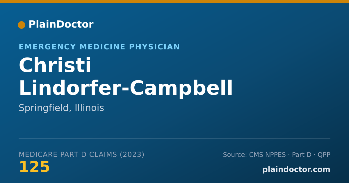 Shareable card for Christi Lindorfer-Campbell - Emergency Medicine Physician, Springfield, IL