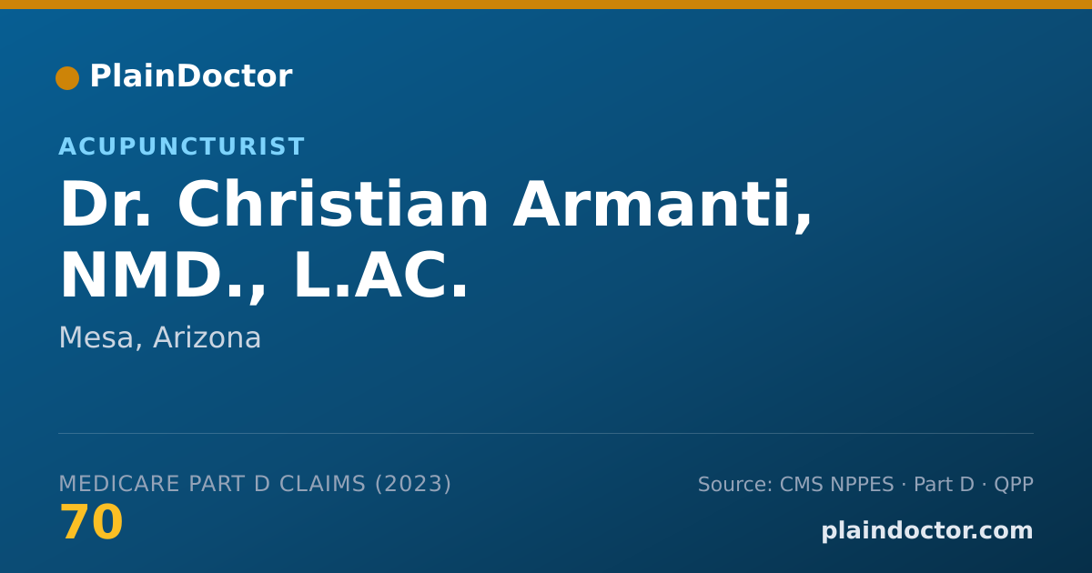 Shareable card for Christian Armanti, NMD., L.AC. - Acupuncturist, Mesa, AZ