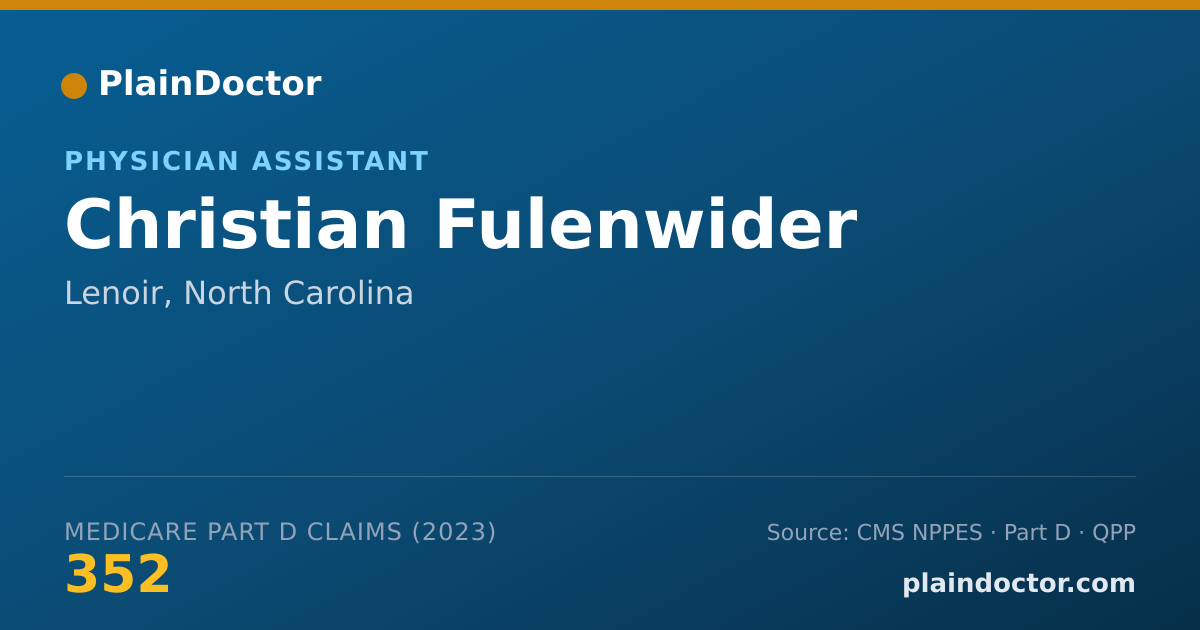 Shareable card for Christian Fulenwider - Physician Assistant, Lenoir, NC