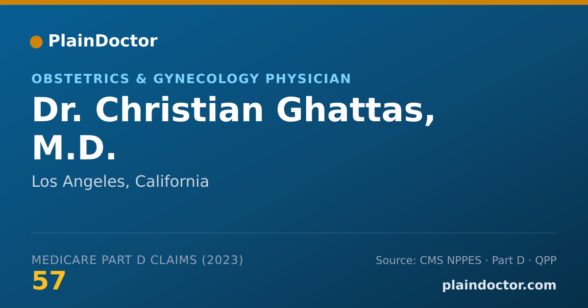 Shareable card for Christian Ghattas, M.D. - Obstetrics & Gynecology Physician, Los Angeles, CA