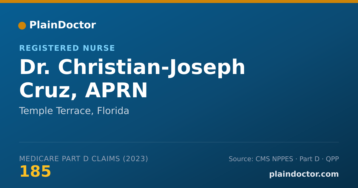 Shareable card for Christian-Joseph Cruz, APRN - Registered Nurse, Temple Terrace, FL