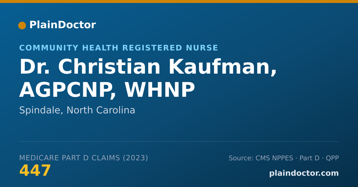 Shareable card for Christian Kaufman, AGPCNP, WHNP - Community Health Registered Nurse, Spindale, NC