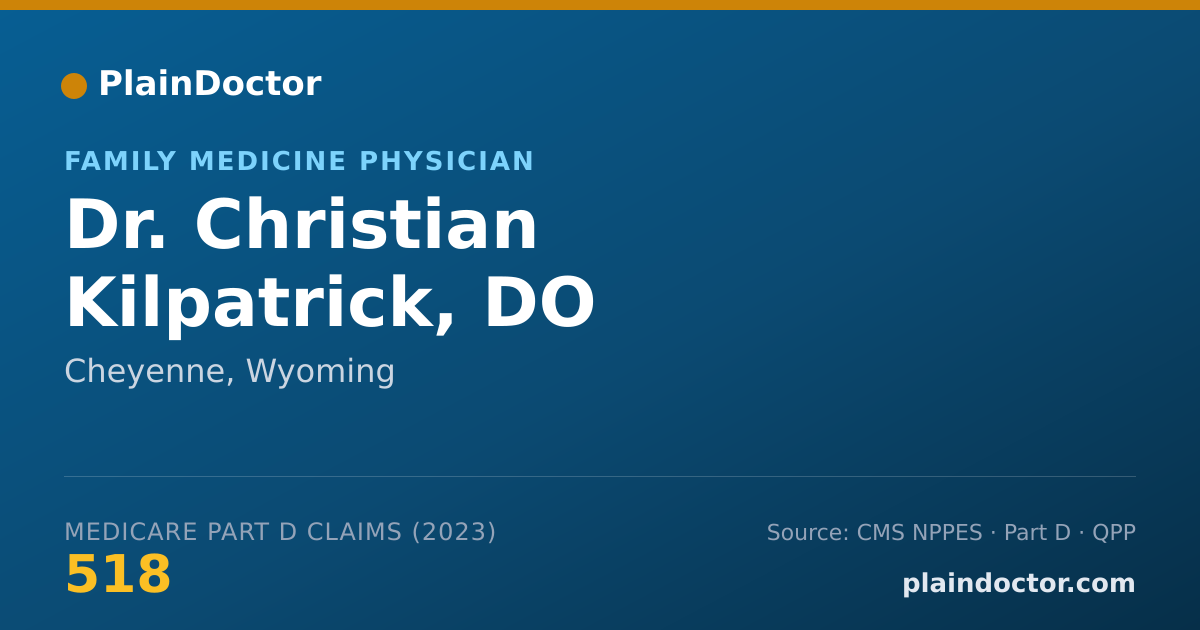 Shareable card for Christian Kilpatrick, DO - Family Medicine Physician, Cheyenne, WY