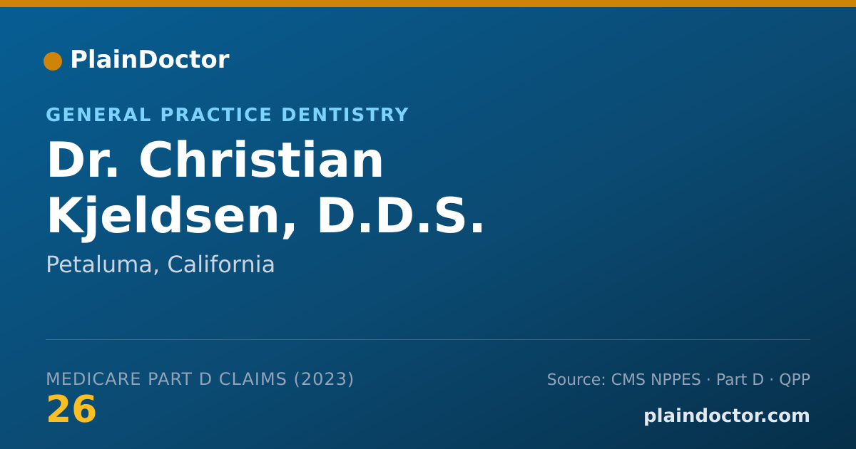 Shareable card for Christian Kjeldsen, D.D.S. - General Practice Dentistry, Petaluma, CA