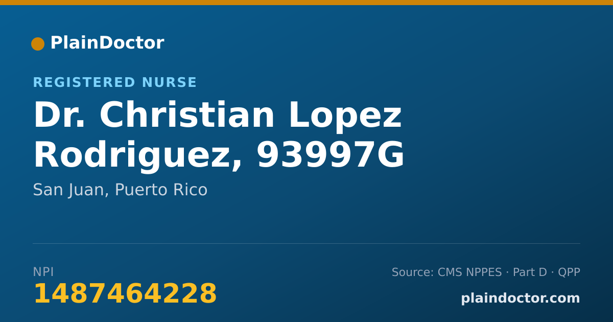 Shareable card for Christian Lopez Rodriguez, 93997G - Registered Nurse, San Juan, PR