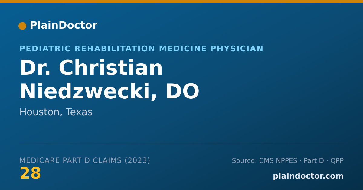Shareable card for Christian Niedzwecki, DO - Pediatric Rehabilitation Medicine Physician, Houston, TX