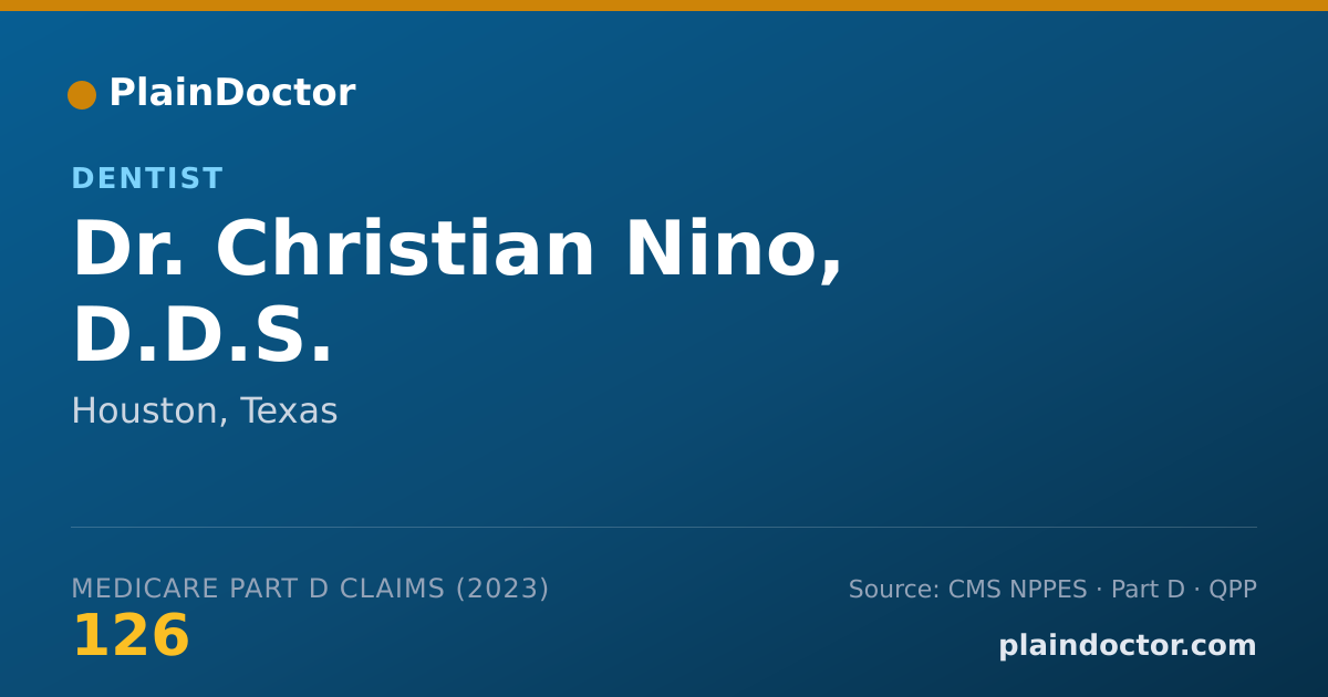 Shareable card for Christian Nino, D.D.S. - Dentist, Houston, TX