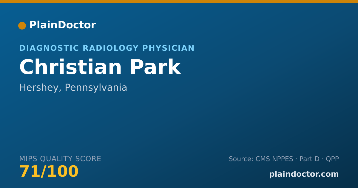 Shareable card for Christian Park - Diagnostic Radiology Physician, Hershey, PA