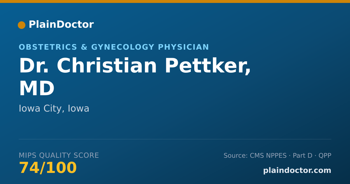 Shareable card for Christian Pettker, MD - Obstetrics & Gynecology Physician, Iowa City, IA
