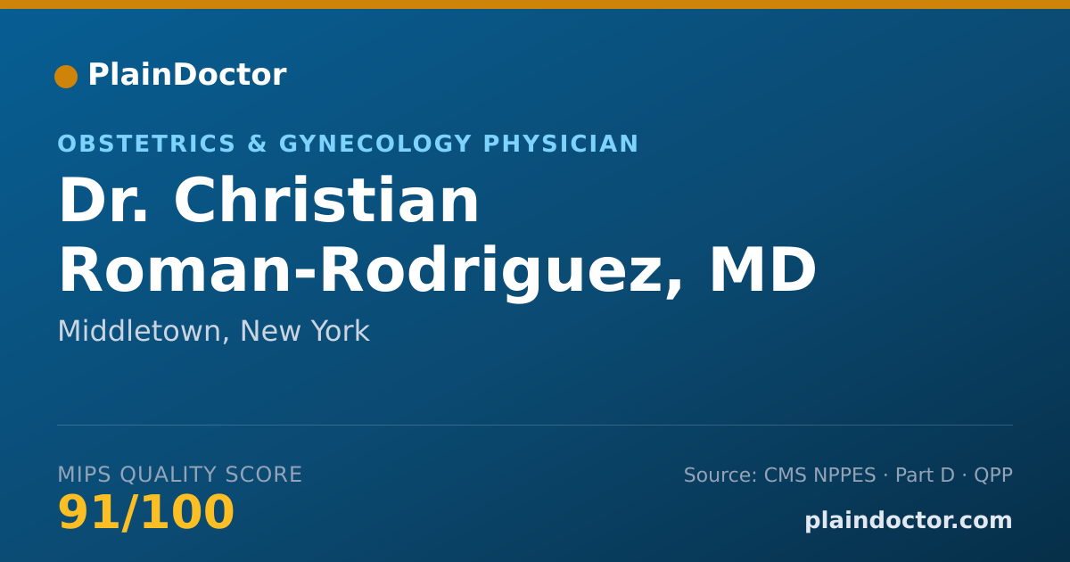 Shareable card for Christian Roman-Rodriguez, MD - Obstetrics & Gynecology Physician, Middletown, NY