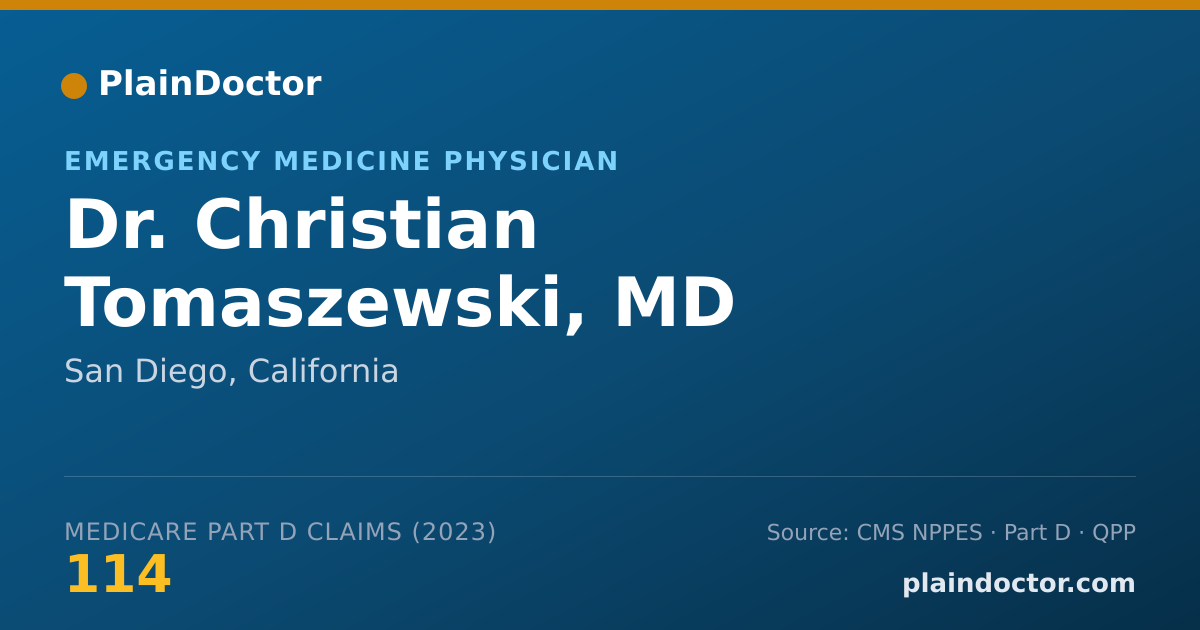 Shareable card for Christian Tomaszewski, MD - Emergency Medicine Physician, San Diego, CA