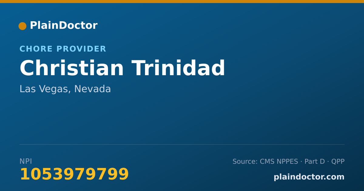 Shareable card for Christian Trinidad - Chore Provider, Las Vegas, NV